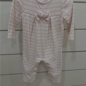 Janie and Jack Pink and White Striped Onesie